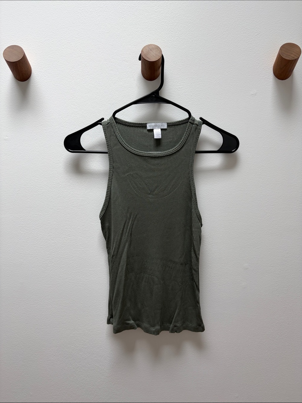 Beyond Yoga Olive Ribbed Tank Top